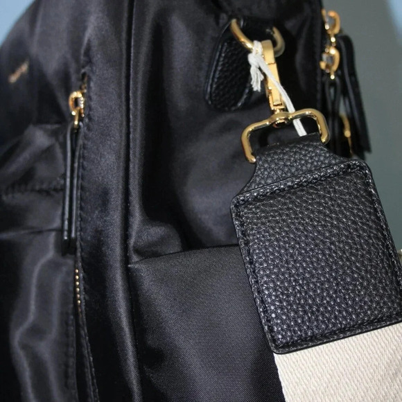 HAUTE HIPPIE Black On the Go Backpack Viral Decorative Beige Strap NWT main image 15